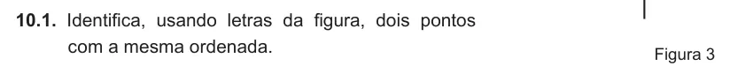 Exercise 10.1 — 10.1. Identifica, usando letras da figura, dois pontos com a mesma ordenada. Figura 3